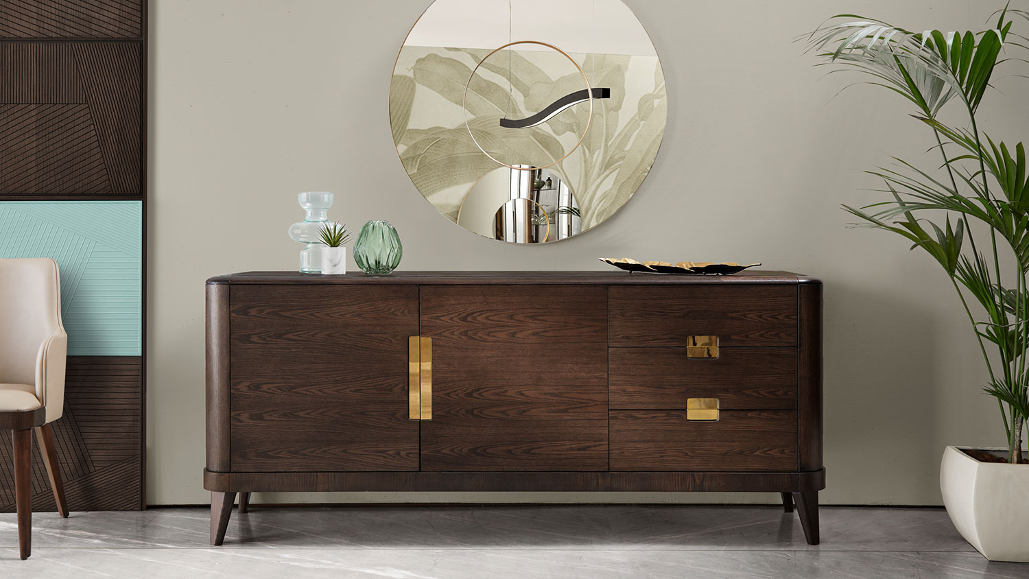 ada contemporary ash wood sideboard 4558