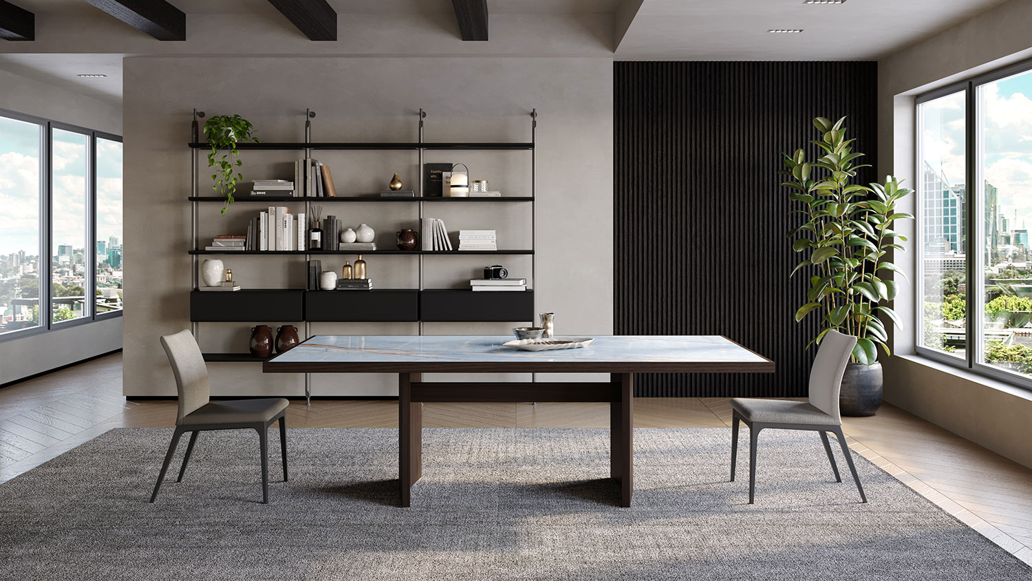 breeze rectangular ceramic top table 2203