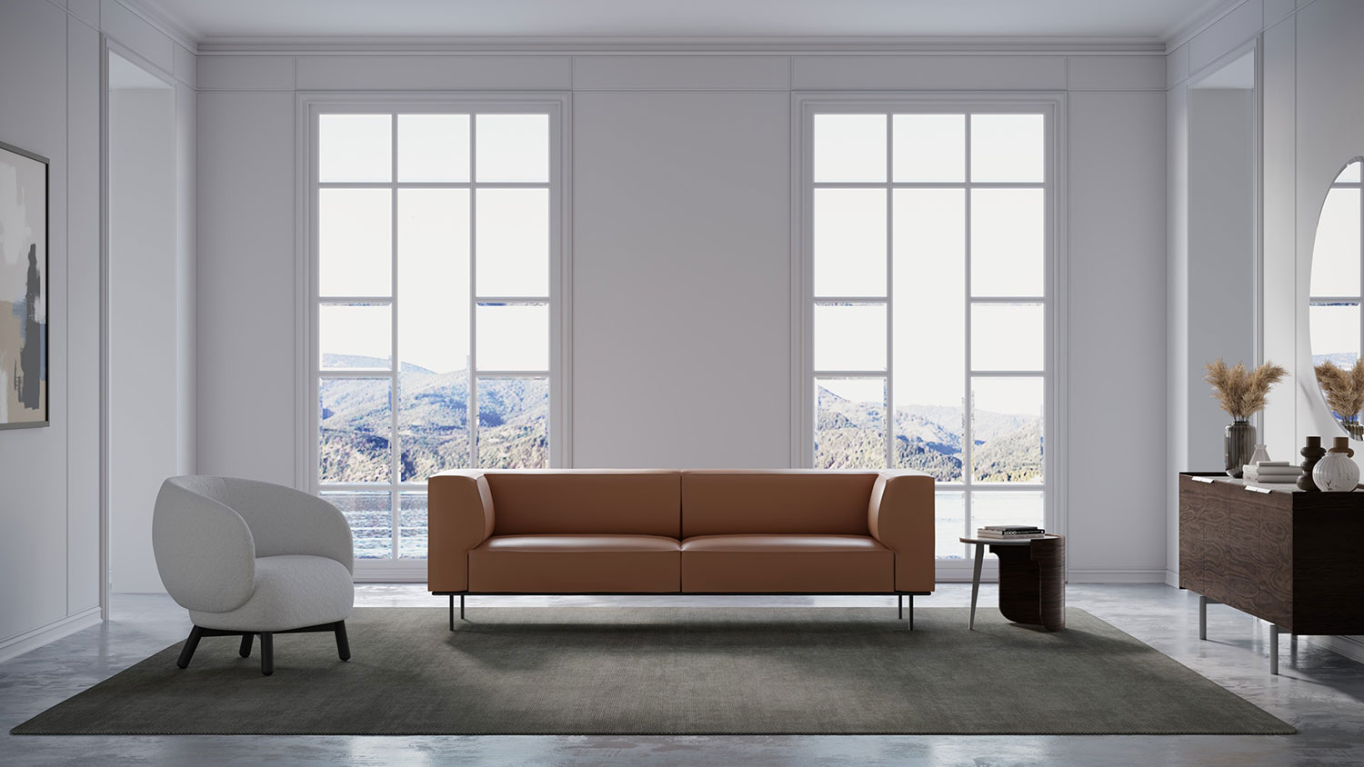 diplo modern leather sofa by sevensedie 6488