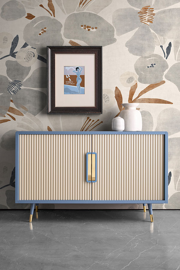 moon fluted 2 door contemporary sideboard 8741