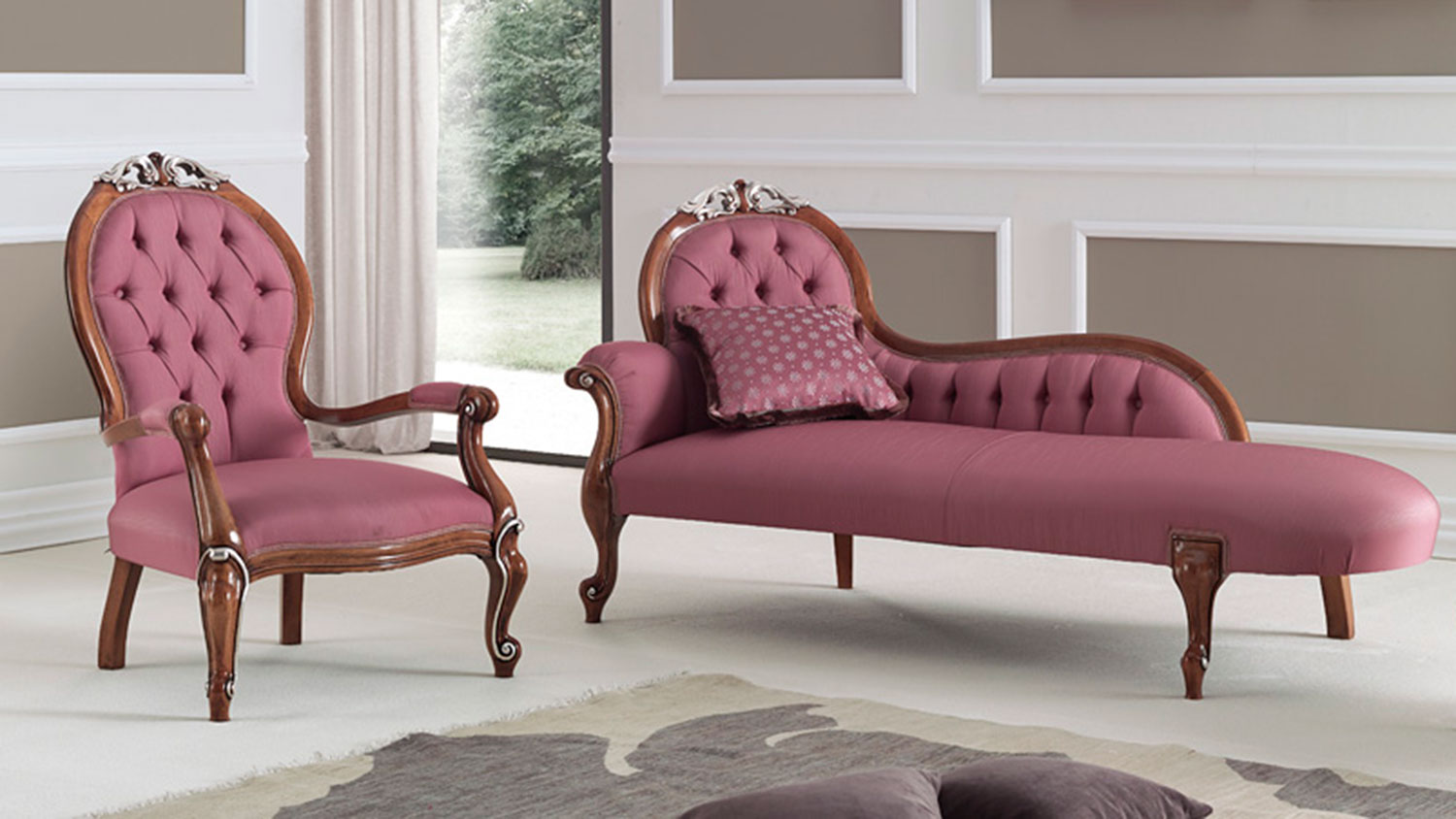 pollia classic hand carved bedroom armchair 7782