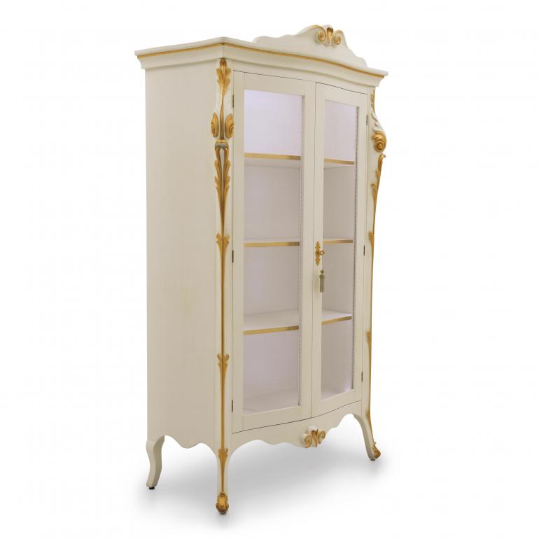 1042 classic style wood glass cupboard aura b4