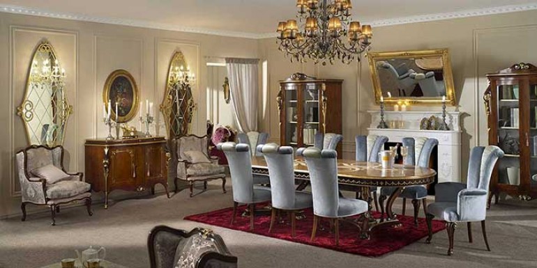 Light colors and precious finishes: a new interpretation of a classic style.