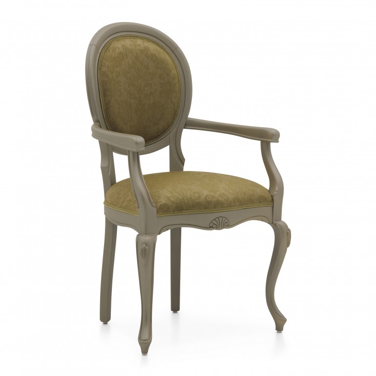1429 classic style wood armchair evia
