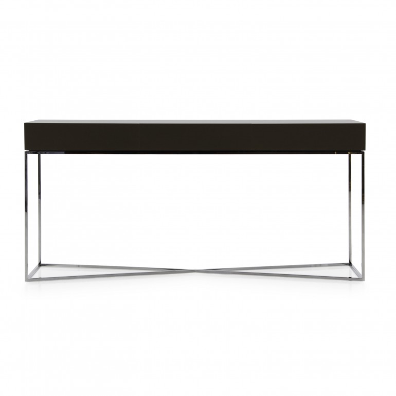 Italian contemporary consolle - modern 3 drawers consolle - Italian consolle with chromed metal base