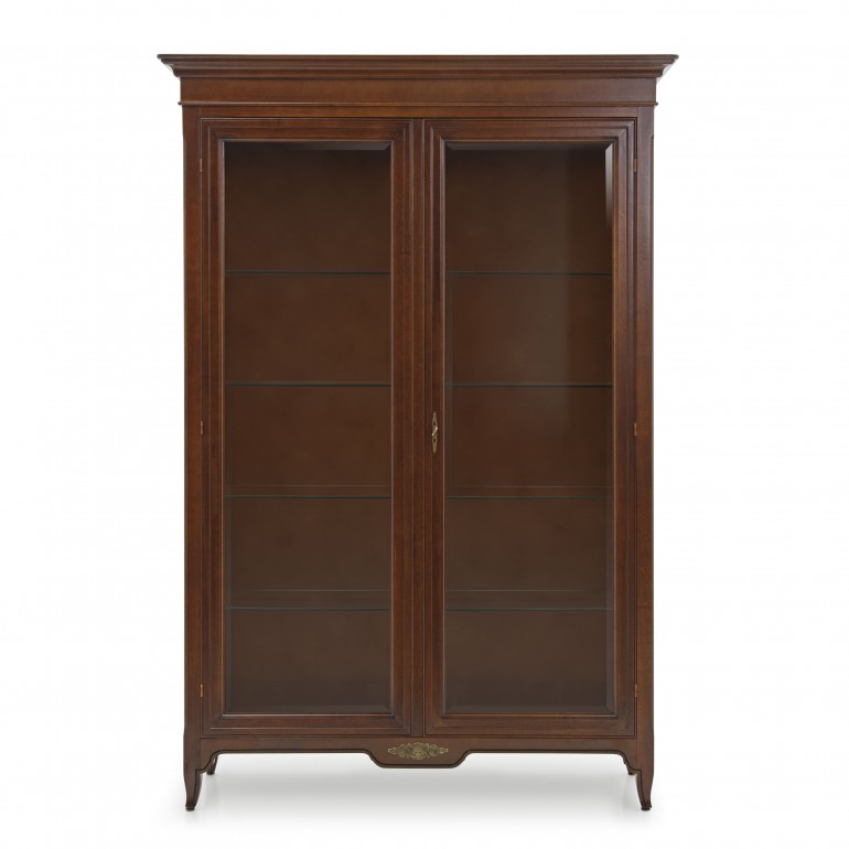 2561 classic style wood glass cupboard galatea
