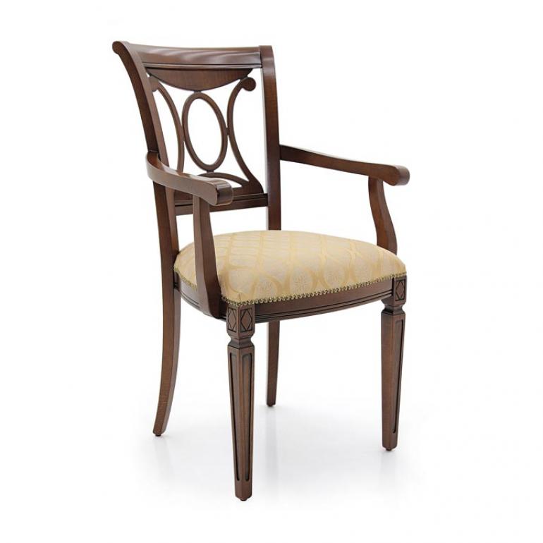 3737 classic style wood armchair archetto2