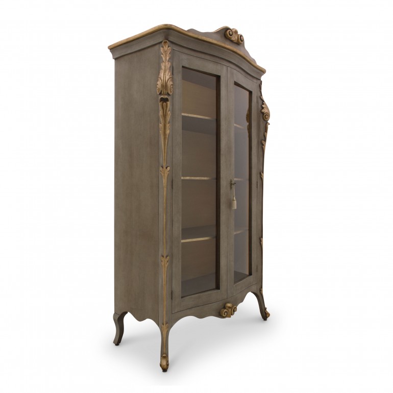4000 classic style wood glass cupboard aura b8