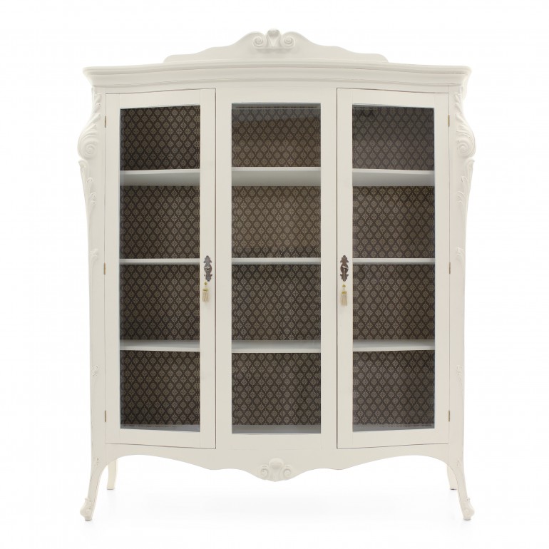 5091 classic style wood glass cupboard aura4