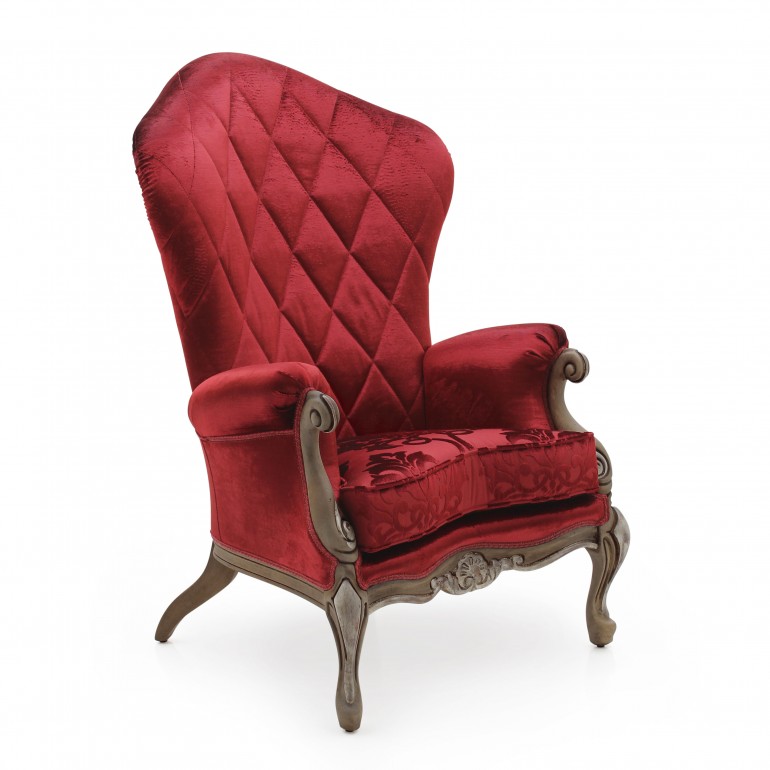 5631 classic style wood armchair rhombus