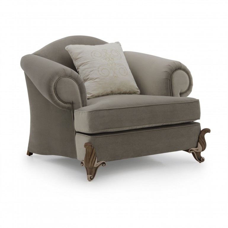 classic style wooden armchair