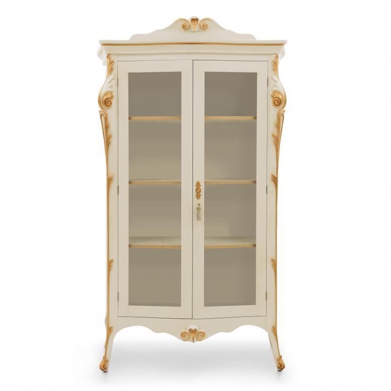 6610 classic style wood glass cupboard aura b2