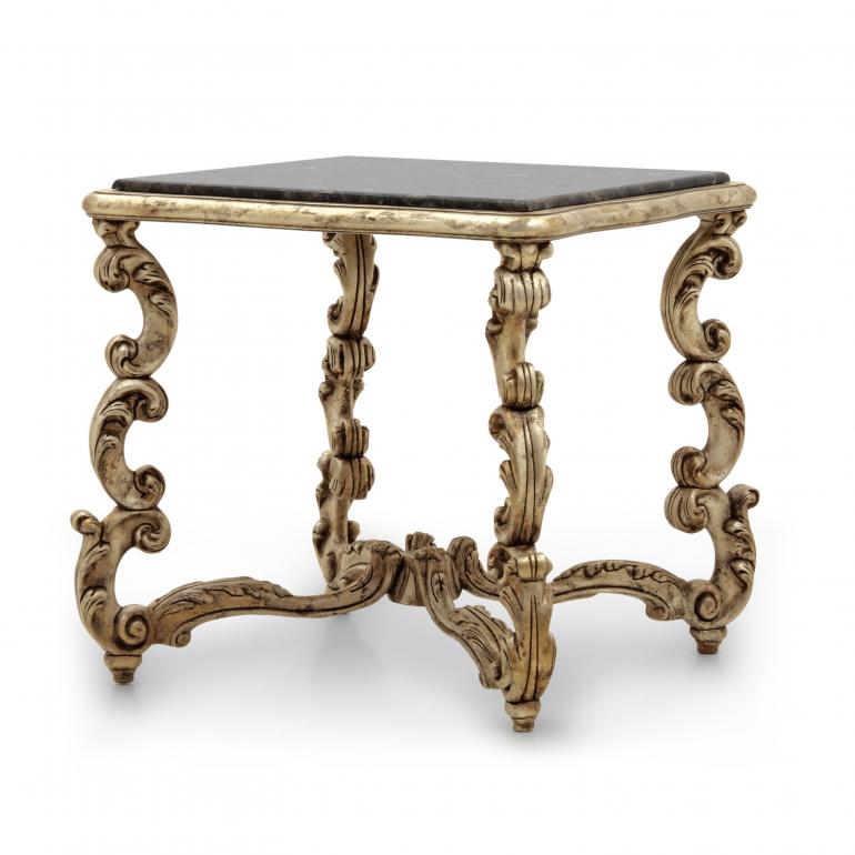 68 baroque style square wood table firenze b