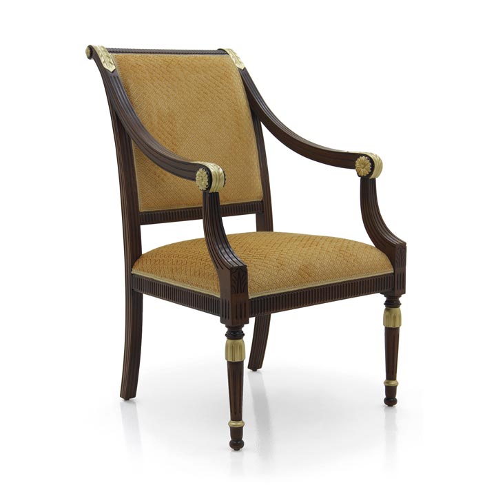 empire style wooden armchair