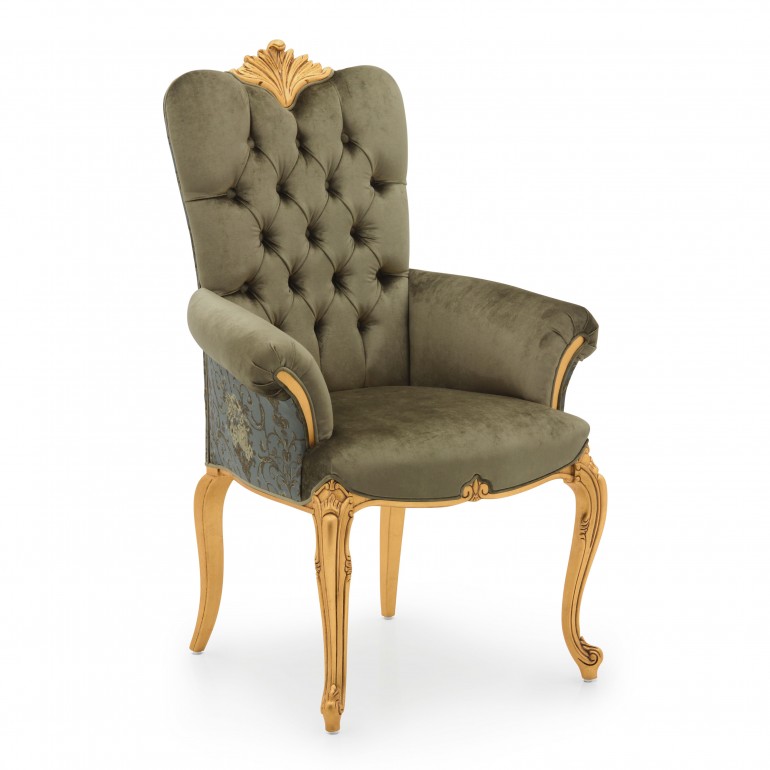 7200 baroque style wood armchair bronte