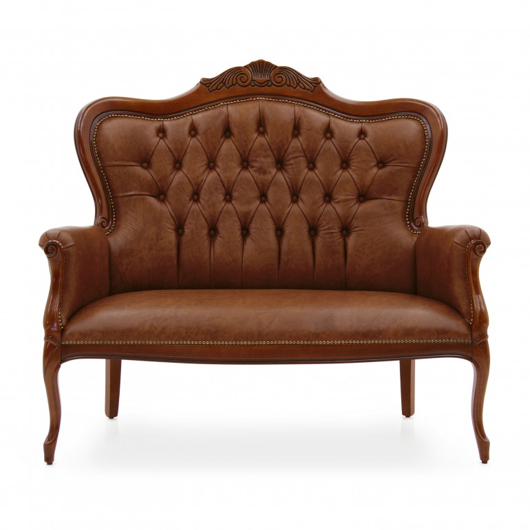 7476 classic style wood sofa foglia