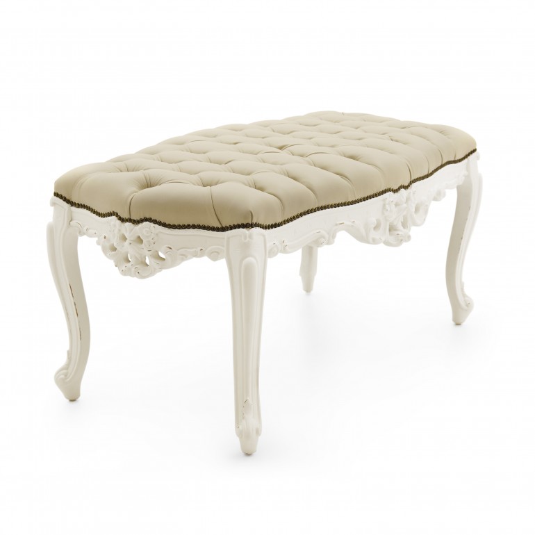 7624 baroque style wood bench naide