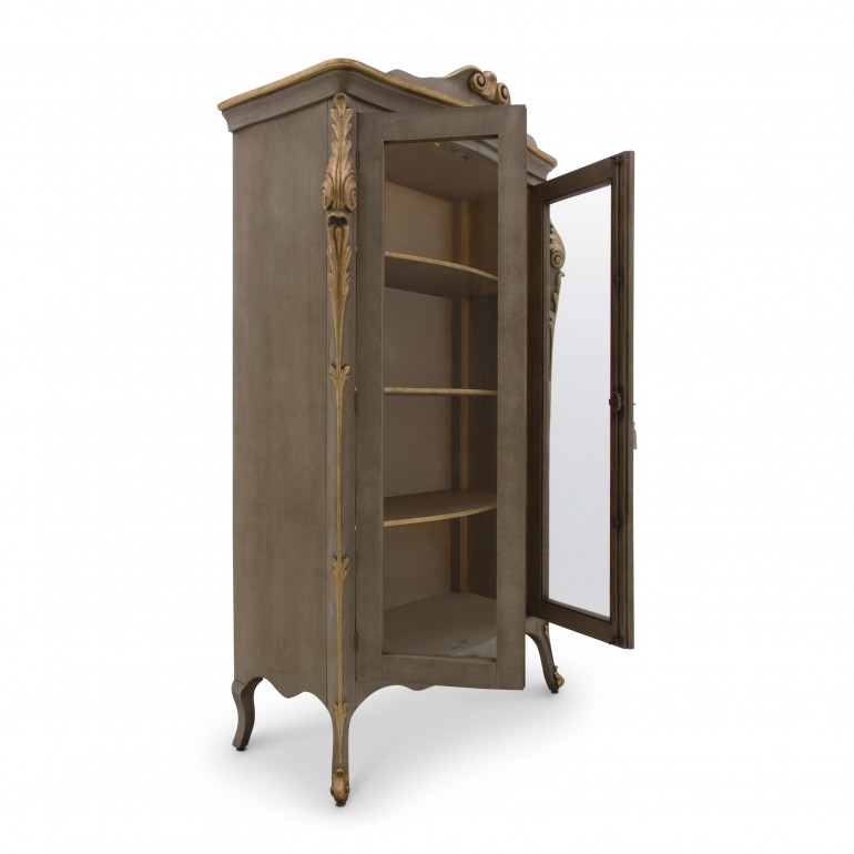 7666 classic style wood glass cupboard aura b9