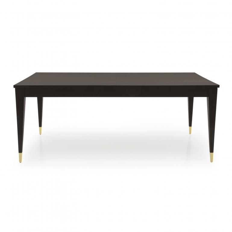 Italian modern extendible table - rectangular extendible table with double extentions - extendible table in wengè finish