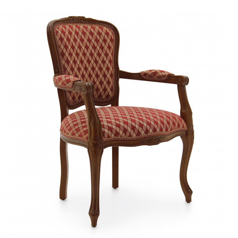 7687 classic style wood armchair altea