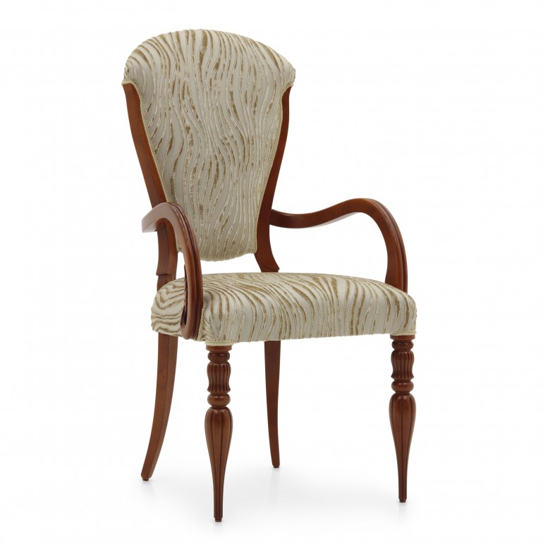 7837 classic style wood armchair cremona