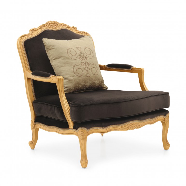 classic style wooden armchair