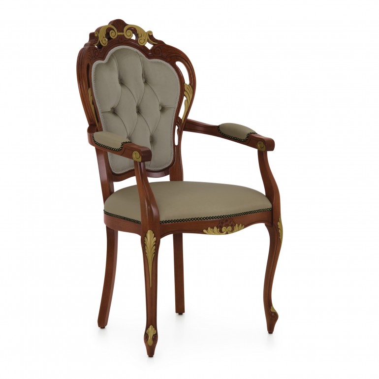 8139 classic style wood armchair traforata4