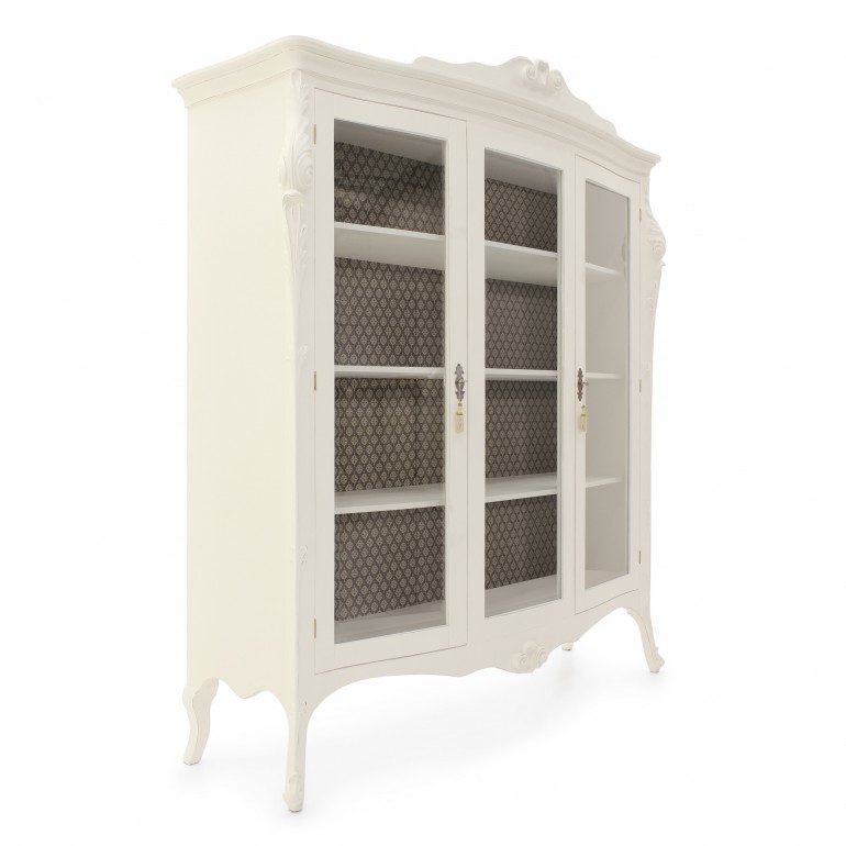 9267 classic style wood glass cupboard aura3