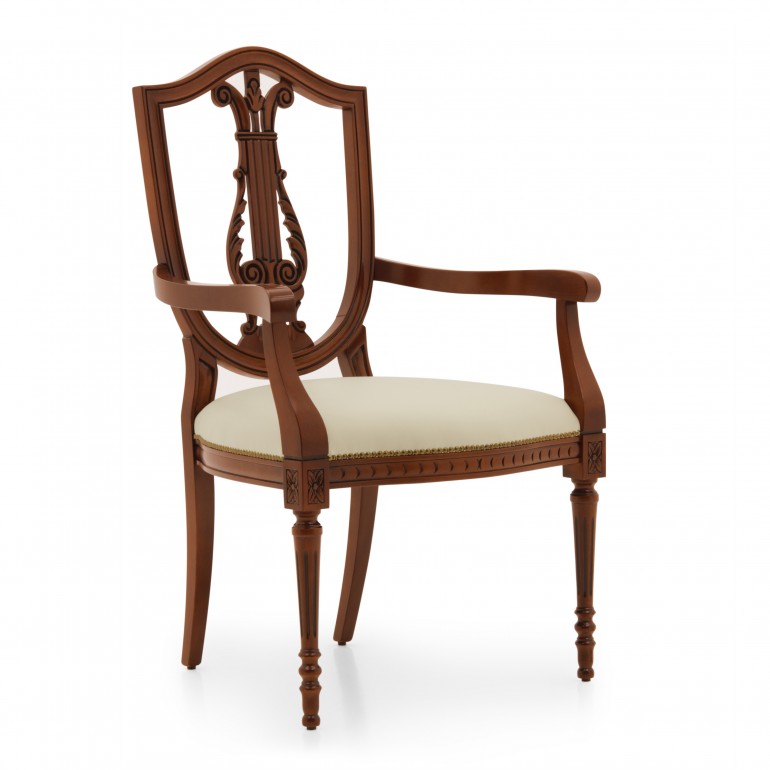 9542 classic style wood armchair violino d