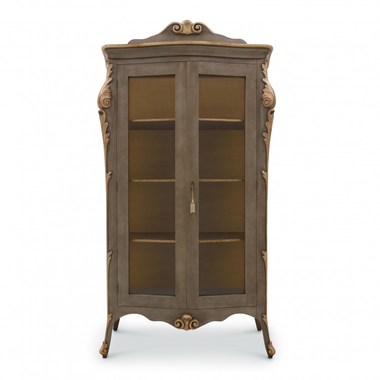 9736 classic style wood glass cupboard aura b6