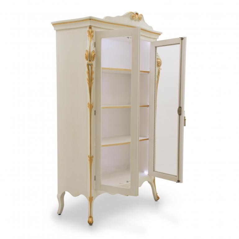 9890 classic style wood glass cupboard aura b5