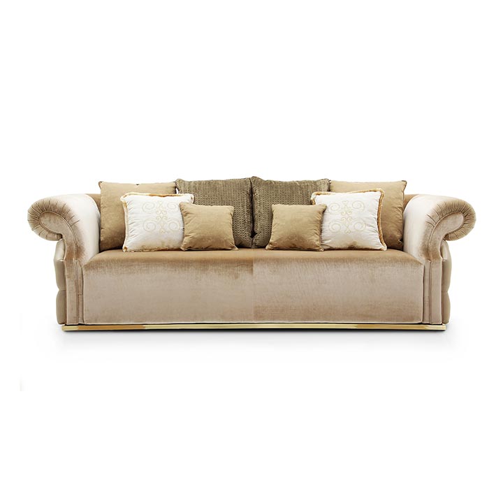 baroque style wood sofa viola 6157