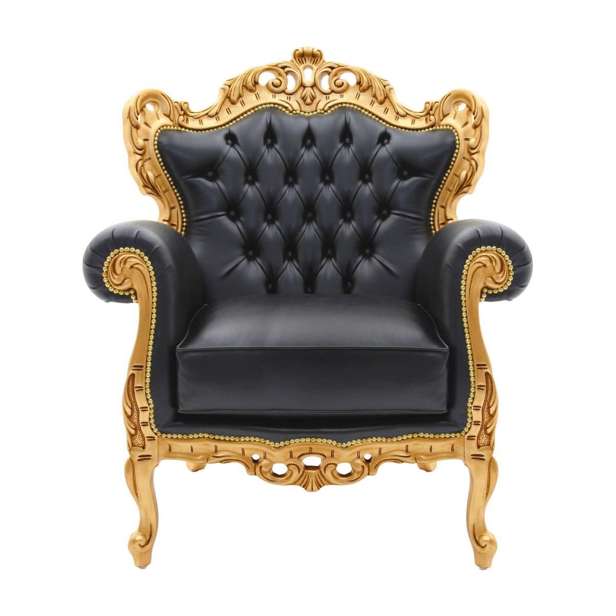 black italian leather armchair palermo 1 6525