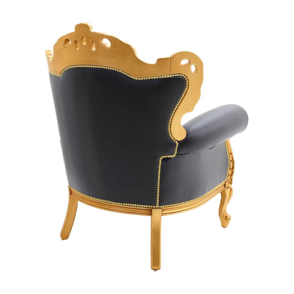 black italian leather armchair palermo 2 3376
