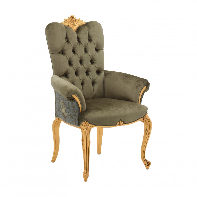 classic style wooden small armchair