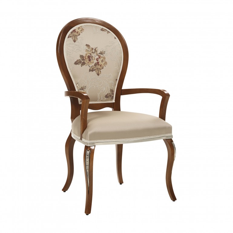 classic style wooden small armchair