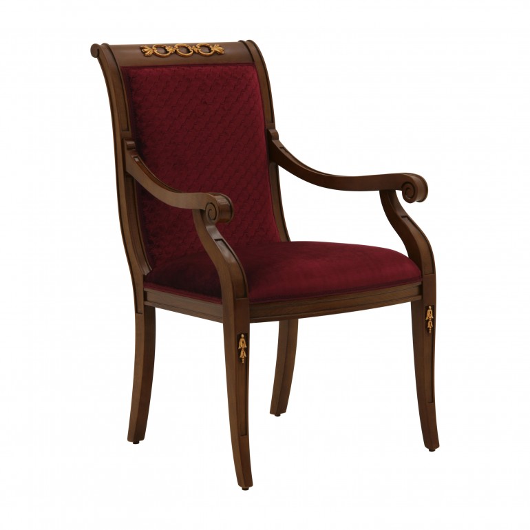 classic style wooden small armchair