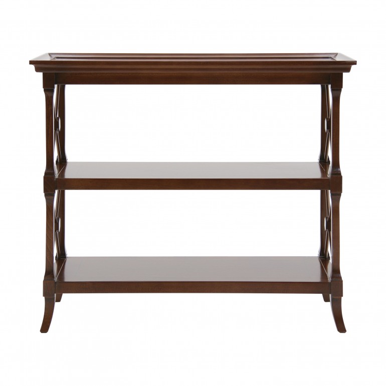 classic style wooden shelf unit 