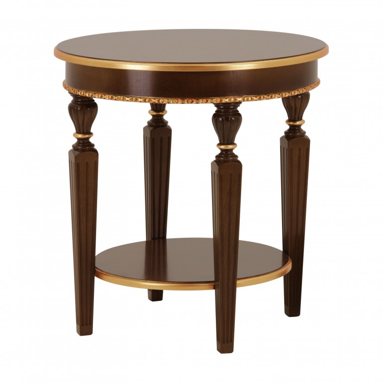 classic style small round wooden table 