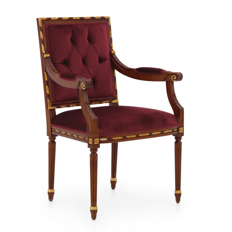 classic style wood armchair adriana 2035