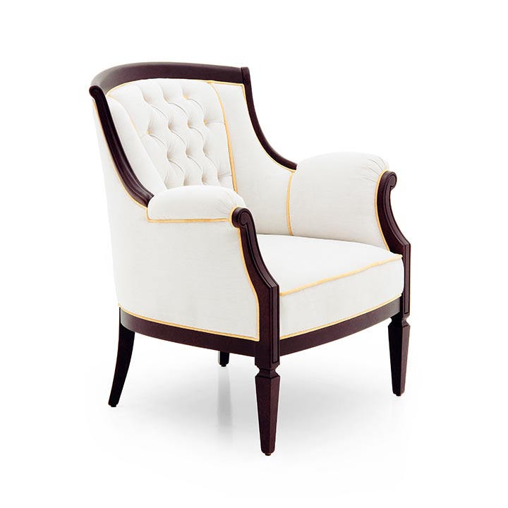 classic style wood armchair desmi 5654