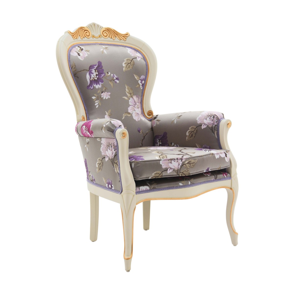 classic style wood armchair foglia 3 2809