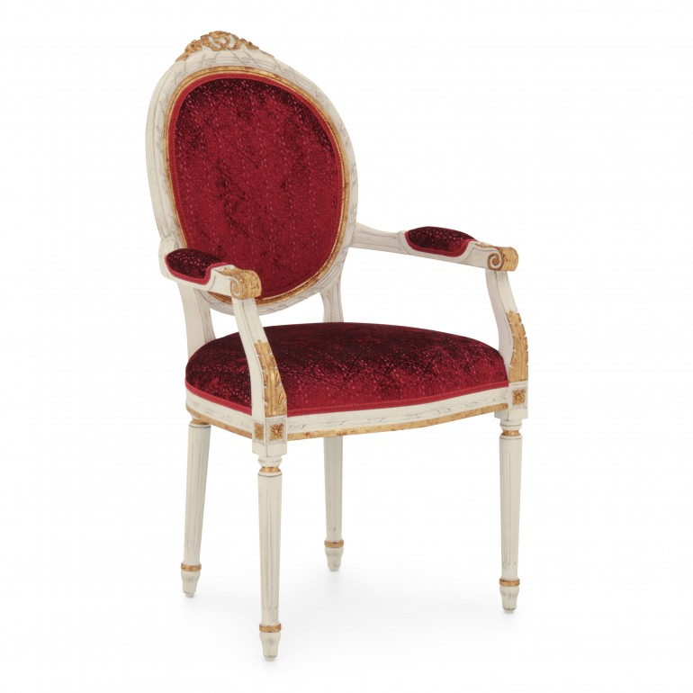 classic style wood armchair luigia 5196