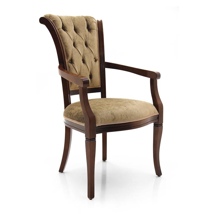 classic style wooden small armchair
