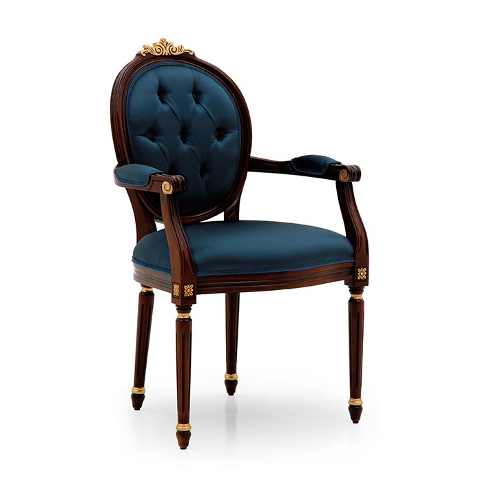classic style wood armchair savoia 6955