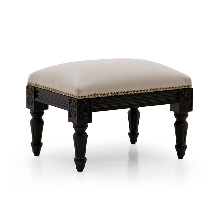 classic style wood ottoman luigi 5083