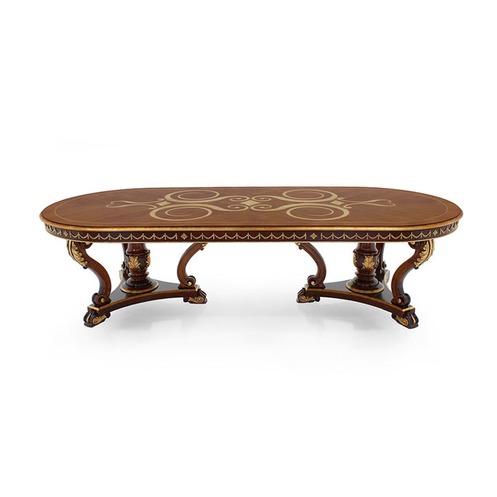 classic style wood table sette 5722