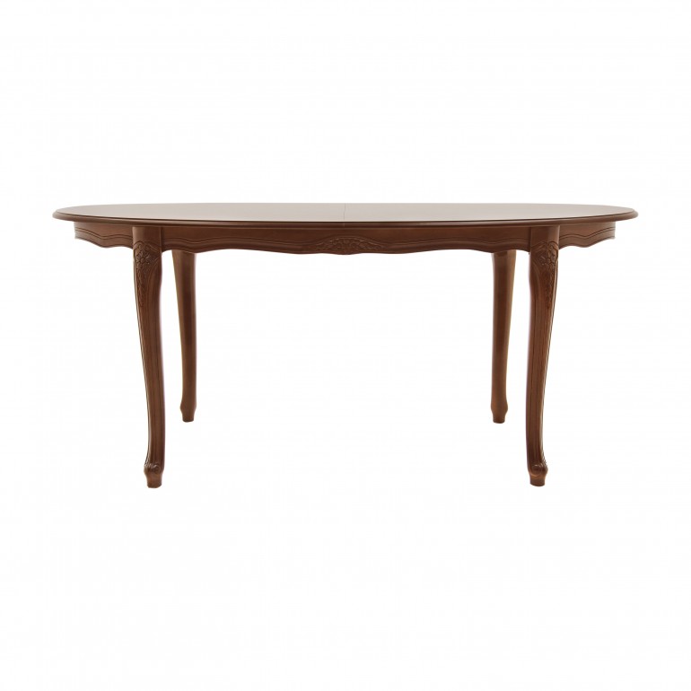 oval lacquered wooden table