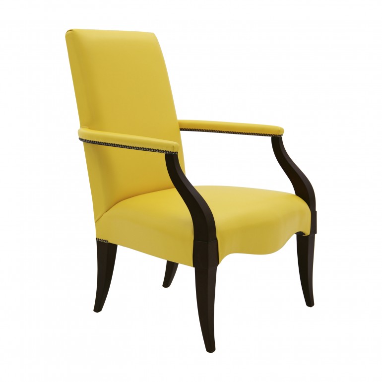 art deco style wooden armchair 