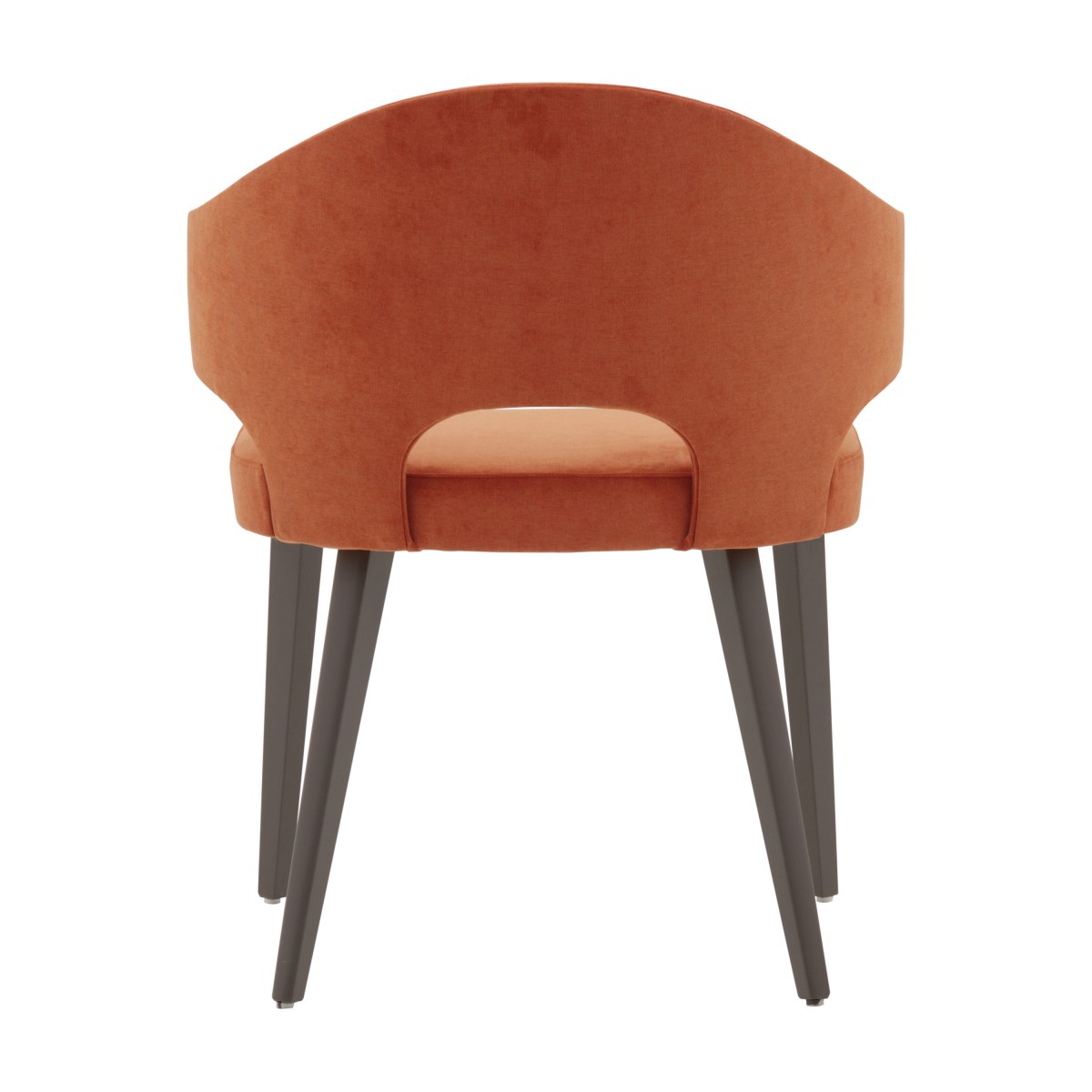 contemporary italian wood orange armchair eva2 9506